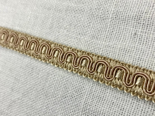 5/8" GIMP HEADER-59/3-2  Beige & Cream  / Upholstery / Drapery / Interior Design / Home Furnishing