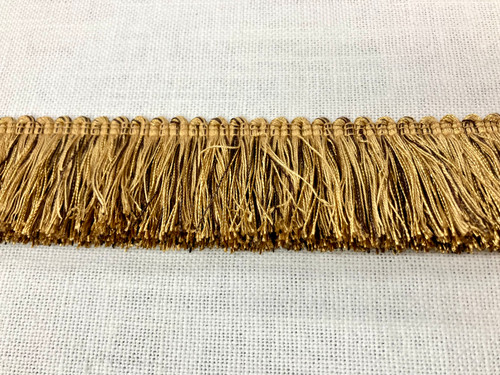 Brown & Antique Gold BRUSH FRINGE Trim 2" Width Thickness BRF-2/8-12 Upholstery / Drapery     
