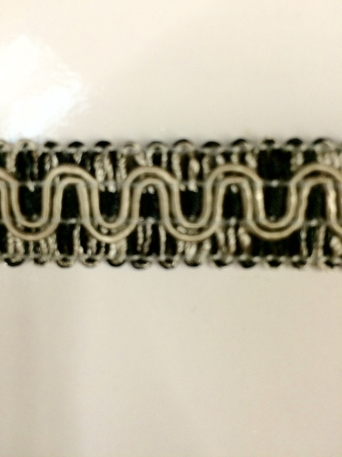 5/8" GIMP HEADER-59/50-37-47           SILVER,GREY & BLACK 
