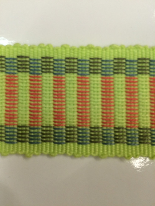 1.5" COTTON GIMP HEADER-5/13-20-41          MINT GREEN,PINK & TEAL BLUE
