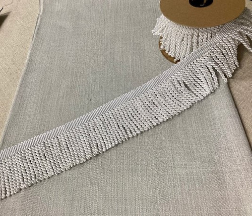 White BULLION FRINGE Trim 2.5" Width BUF-1/1 Upholstery / Drapery / Interior Design