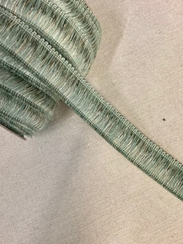 1.75" Brush Fringe Trim Extra  BRF-3/39-4  Green & Taupe 