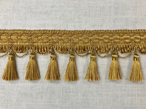  New Antique Gold Tassel Fringe Trim 4" Width TF-9/12-17 Upholstery / Drapery / Interior Design / Home Furnishing