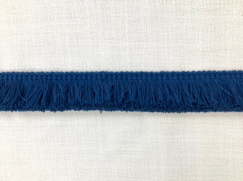 Navy 1 3/8” Width Double Thickness 100% Linen Brush Fringe Trim BRF-5/46 Upholstery Drapery / Interior Design / Home Furnishing 9 variations