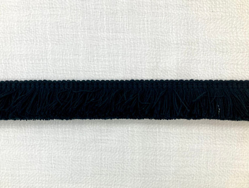 Black 1 3/8” Width Double Thickness 100% Linen Brush Fringe Trim BRF-5/47 Upholstery Drapery / Interior Design / Home Furnishing 9 variations