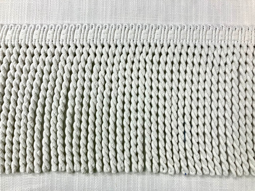 White Linen Bullion Fringe Trim 6" Width BUF-6-C/1 upholstery / Drapery / Interior Design / Home Furnishing 