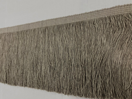 Taupe Faux Silk Raffia Tassel Fringe 10" Width Trim TF-89/4 Upholstery / Drapery / Interior Design / Home Furnishing / Furniture Accents / Luxury Decorative Fringe