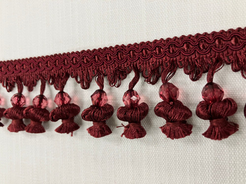 Cranberry Onion Tassel Fringe Trim 3" Width TF-20/32   Upholstery / Drapery / interior Design    