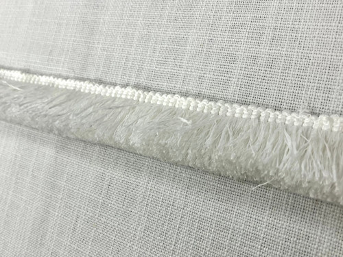 White Faux Silk Raffia Brush Fringe 2.25" Width Trim BRF-6/1 Upholstery / Drapery / Interior Design / Home Furnishing / Furniture Accents / Luxury Decorative Fringe