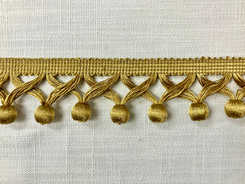 Antique Gold Tassel Fringe Trim 2" Width TF-59/12 Upholstery / Drapery / Interior Design 
