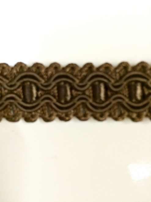 5/8" GIMP HEADER-8/8           CHOCOLATE BROWN