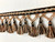 BLACK, RUST & BEIGE TASSEL FRINGE 3.5" WIDTH TRIM TF-56/47-3-35 UPHOLSTERY / DRAPERY / INTERIOR DESIGN / HOME FURNISHING