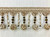 Beige & Cream Pom Pom and Crystal Beaded Tassel Fringe Trim 4.5" Width TF-45/3-2 Interior Design / Home Furnishing