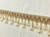 BEIGE & CREAM CRYSTAL BEADED TASSEL FRINGE 1.5" Width TF-57/3-2 Upholstery / Interior Design