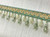 Aqua & Beige Lucite CRYSTAL BEADED TASSEL FRINGE 1.5" Width TF-57/39-3 Upholstery / Drapery / Interior Design        