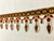 Burgundy, Light Brown & Loden Green CRYSTAL BEADED Fringe Trim 4" Width TF-32/33-7-17  Upholstery / Drapery / Interior Design / Home Furnishing / Handmade