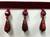 3" Velvet Pearl beaded Fringe-65/33      Burgundy