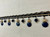 Navy & Beige Fancy French Tassel Fringe Trim With Lucite Disks 2.5" Width TF-66/46-4  Upholstery / Drapery / Interior Design 