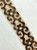 Cream & Taupe Velvet Woven Embroidery Trim Tape 3.5" Width H-1106/10 Upholstery / Drapery / Interior Design / Home Furnishing 