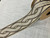 Natural, Light Brown & Silver Velvet Woven Embroidery Trim Tape 3.5" Width H-1113/3  Upholstery / Interior Design / Home Furnishing