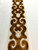 Cream & Brown Velvet Woven Embroidery Trim Tape 3.5" Width H-1106/11 Upholstery / Drapery 