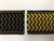 BLACK AND GOLD WOVEN EMBROIDERY REVERSIBLE TRIM TAPE 2" Width H-71/128