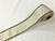  BEIGE CREAM AND BROWN WOVEN EMBROIDERY REVERSIBLE TRIM TAPE 2" Width H-71/48