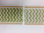 CREAMY WHITE CHARTREUSE AND GOLD WOVEN EMBROIDERY REVERSIBLE TRIM TAPE 2" Width H-71/174 Upholstery / Drapery / Interior Design 