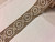2 1/4" Woven Embroidery Trim Tape Grey, Cream & Beige H-1151A-4