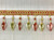 Pink & Mint Lucite Crystal beaded Fringe Trim 3.25" Width TF-75/19-17 Upholstery / Interior Design