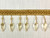 Gold Lucite Crystal Beaded Fringe Trim 3.25" Width TF-75/12 Upholstery / Interior Design