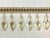 Beige & TaupeLucite Crystal Beaded Fringe Trim 3.25" Width TF-75/3-4 Upholstery / Interior Design 