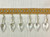 Silver Blue, Beige & Gold Lucite Crystal Beaded Fringe Trim 3.25" Width TF-75/40-3-12 Upholstery / Interior Design