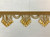 Dark Gold Lucite Crystal Beaded Tassel Fringe Trim 4.25" Width TF-78/12-17 Upholstery / Drapery / Interior Design 