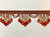Gold & Cranberry Lucite Crystal Beaded Tassel Fringe Trim 4.25" Width TF-78/12-33 Upholstery / Drapery
