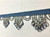 French Blue Crystal Beaded Tassel Fringe Trim 4.25" Width TF-78/41 Interior Design / Home Furnihings