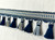 Navy, French Blue & Beige 3.25" Tassel Fringe Trim TF-80/46-41 Upholstery / Upholstery / Interior Design 