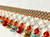 Rust, Turq, Green & Cream 3.75" Onion and Crystal French Tassel Fringe Trim TF-79/35-44 Upholstery / Drapery / Interior Design 