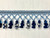Navy, French Blue & Beige 3.75" Onion and Crystal French Tassel Fringe Trim TF-79/46-41 