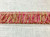 Pink, Dark Pink & Mint Thick Brush Fringe Trim 1.75" Width BRF-4/18-13 Designer Upholstery & Drapery / Luxury Interior Design / Embellishment / Home Furnishing
