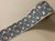 4" Wide Natural, Blue & Cream Woven Embroidery Trim Tape H-010 Upholstery / Drapery / Home Furnishing / Interior Design