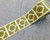 Creamy White & Pear Green Suede Woven Embroidery Fabric Tape  4" Width Trim H-17936