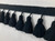 Black 2.5” Width Linen Tassel Fringe Trim 36 Handmade Tassels Per Yard TF-81/1 Upholstery / Drapery / Interior Design / Home Furnishing
