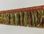 Rust, Green & Gold Gimp Header Ribbon Fringe 4.5" Width TF-17/35-12-17  Upholstery / Drapery / Interior Design  / Home Furnishing  