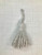 Silver Linen Key Tassel Linen Key Tassel Length=3.5" Width= 1" Before Fluff Out (3" Width After fluff out) and a 2.5" Twisted Cord KT-23/50 Upholstery / Drapery / Interior Design / Home Furnishing