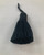 Black Linen Key Tassel Linen Key Tassel Length=3.5" Width=1" Before Fluff (3" Width After fluff out) and a 2.5" Twisted Cord KT-23/47 Upholstery / Drapery / Interior Design / Home Furnishing