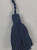 Navy Linen Key Tassel Linen Key Tassel Length=3.5" Width=1" Before Fluff (3" Width After fluff out) and a 2.5" Twisted Cord KT-23/46 Upholstery / Drapery / Interior Design / Home Furnishing / Handmade