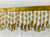 Olive & Gold Crystal Beaded Fringe Trim 2.75" Width CBF-19/17-12 upholstery / Drapery / Interior Design / Home furnishings