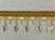 New Antique Gold Crystal Beaded Tassel Fringe Trim 4" Width TF-32/12N Upholstery / Drapery / Interior Design / Home Furnishing / Handmade