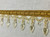 New Antique Gold Crystal Beaded Tassel Fringe Trim 4" Width TF-32/12N Upholstery / Drapery / Interior Design / Home Furnishing / Handmade